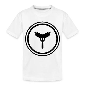 Fourchette à saucisse - T-shirt bio Premium Enfant - blanc - Devant