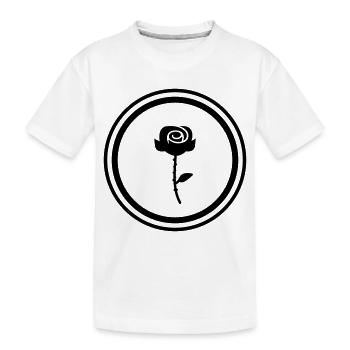 Symbole de la rose - T-shirt bio Premium Enfant - blanc - Devant