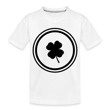 Clover Symbol - Kids' Premium Organic T-Shirt - white - Front