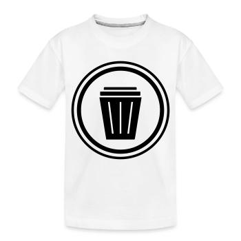 Mülltonne Symbol - Kinder Premium Bio T-Shirt - Weiß - Vorne