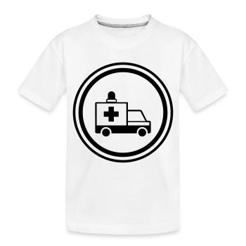 Krankenwagen Ambulance - Kinder Premium Bio T-Shirt - Weiß - Vorne
