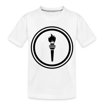 Flame Symbol - Kids' Premium Organic T-Shirt - white - Front