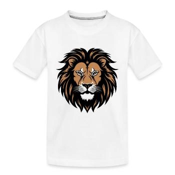 Lion - Kids' Premium Organic T-Shirt - white - Front