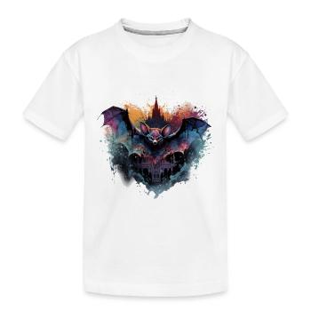 Fledermaus Schloss - Kinder Premium Bio T-Shirt - Weiß - Vorne