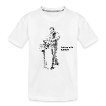 tummy ache survivor - Kinder Premium Bio T-Shirt - Weiß - Vorne