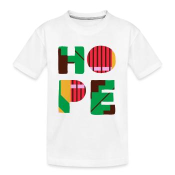 HOPE in vibrant multi-color - Kids' Premium Organic T-Shirt - white - Front