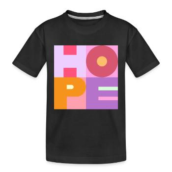 HOPE in multi-color - Kids' Premium Organic T-Shirt - black - Front