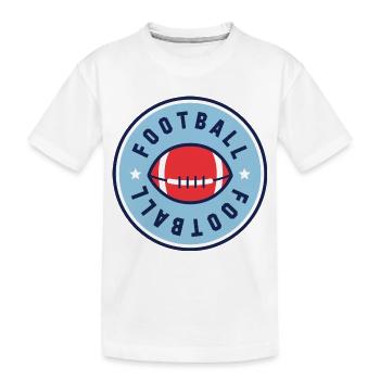 Football - Kinder Premium Bio T-Shirt - Weiß - Vorne