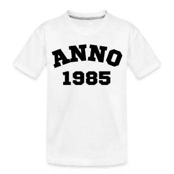 Anno 1985 Geburtstag Geburtsjahr - Kinder Premium Bio T-Shirt - Weiß - Vorne