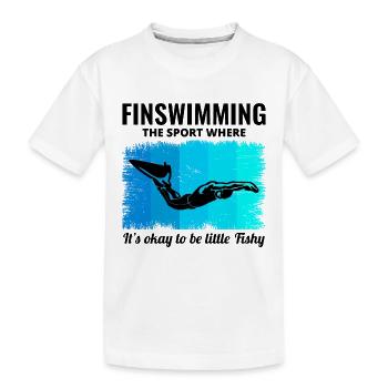 Nageoires Nageoire Nageur Natation Sports nautiques - T-shirt bio Premium Enfant - blanc - Devant