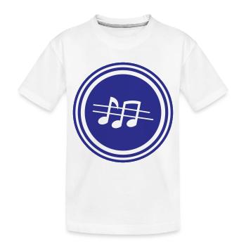 Partitions musicales - T-shirt bio Premium Enfant - blanc - Devant