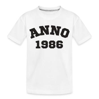 Anno 1986 Geburtstag Geburtsjahr - Kinder Premium Bio T-Shirt - Weiß - Vorne