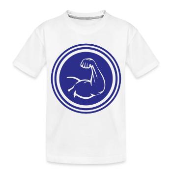 Muscles du bras biceps - T-shirt bio Premium Enfant - blanc - Devant
