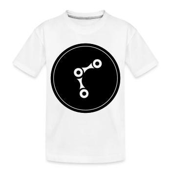 Fahrrad Radfahren Kette - Kinder Premium Bio T-Shirt - Weiß - Vorne