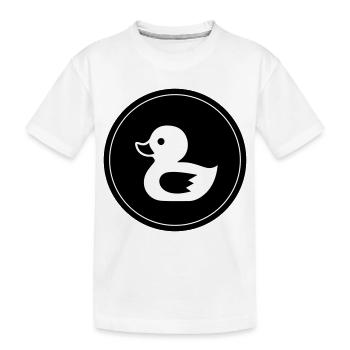 Ente Icon - Kinder Premium Bio T-Shirt - Weiß - Vorne