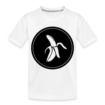 Banane Icon - Kinder Premium Bio T-Shirt - Weiß - Vorne