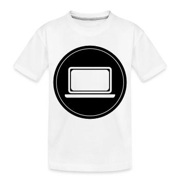 Ordinateur portable Pc Office - T-shirt bio Premium Enfant - blanc - Devant
