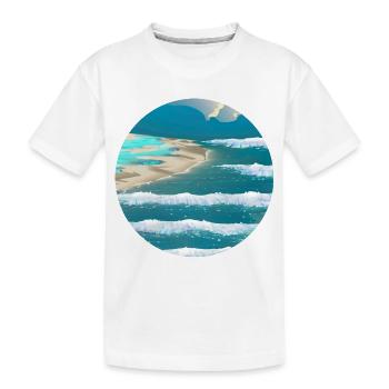 Ambiance tropicale - détente sur la plage - T-shirt bio Premium Enfant - blanc - Devant