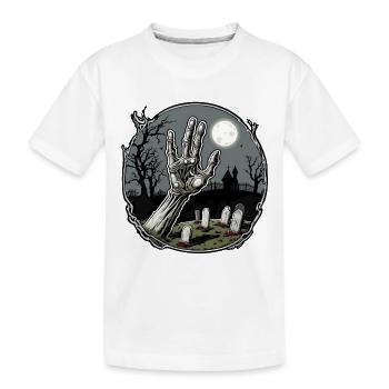 Main de zombie / Halloween / doigt / terre / morts-vivants - T-shirt bio Premium Enfant - blanc - Devant