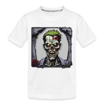 Zombie / Apocalypse /Untot / Horror / Virus / Logo - Kinder Premium Bio T-Shirt - Weiß - Vorne