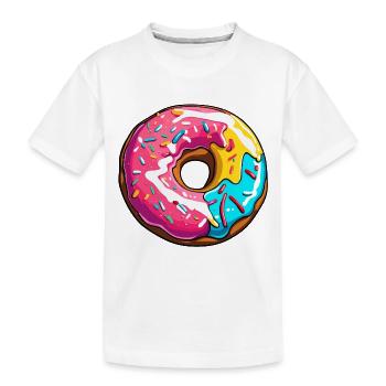 Donuts / Süßigkeit / Zuckerguss / Dessert / Gebäck - Kinder Premium Bio T-Shirt - Weiß - Vorne