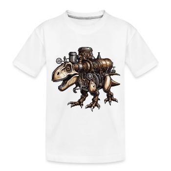 Dinosaurier / Tier / Urzeit / Reptil / Jungs - Kinder Premium Bio T-Shirt - Weiß - Vorne