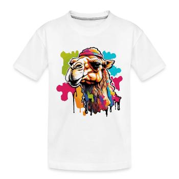 Chameau / Désert / Sable / Nomades / Balade à cheval / - T-shirt bio Premium Enfant - blanc - Devant
