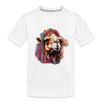 Chameau / Désert / Sable / Nomades / Balade à cheval / - T-shirt bio Premium Enfant - blanc - Devant