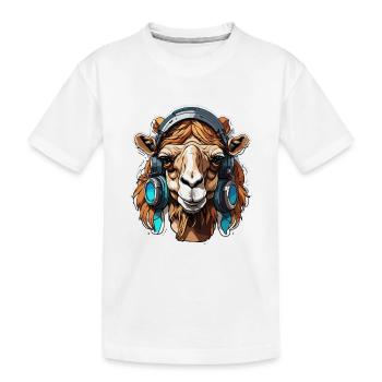Chameau / Désert / Sable / Nomades / Balade à cheval / - T-shirt bio Premium Enfant - blanc - Devant