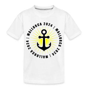 Mallorca 2024 Urlaub - Kinder Premium Bio T-Shirt - Weiß - Vorne