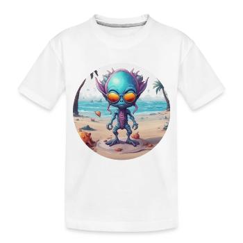 Alien / Außerirdisch / Ovni / Zone 51 / Tout / Mars - T-shirt bio Premium Enfant - blanc - Devant