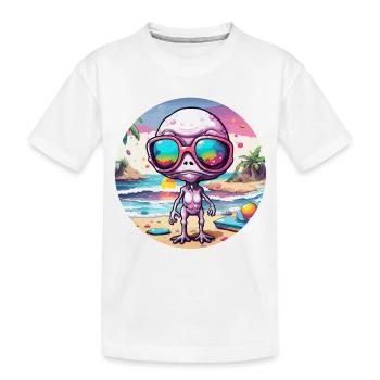 Alien / Außerirdisch / Ovni / Zone 51 / Tout / Mars - T-shirt bio Premium Enfant - blanc - Devant