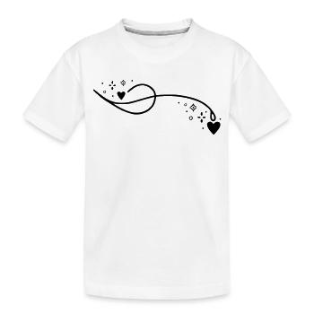 Ligne de coeur scintillant - T-shirt bio Premium Enfant - blanc - Devant