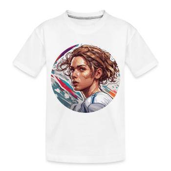 Footballer / Sport / Soccer Field / Club / FC - Kids' Premium Organic T-Shirt - white - Front