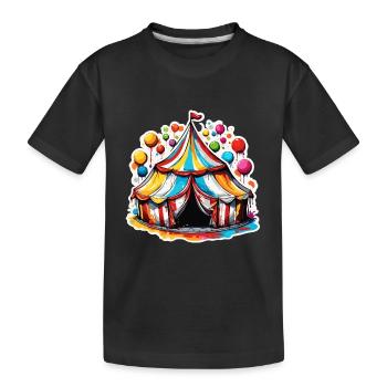 Chapiteau / Piste de cirque / Divertissement / Artistes - T-shirt bio Premium Enfant - noir - Devant