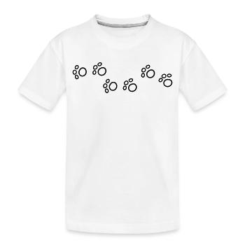 Cartoon Cats Paws - Kids' Premium Organic T-Shirt - white - Front