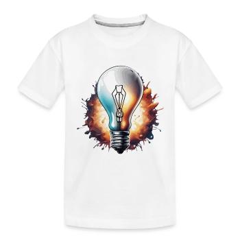 Ampoule / Ampoule / Luminosité / Lumière - T-shirt bio Premium Enfant - blanc - Devant