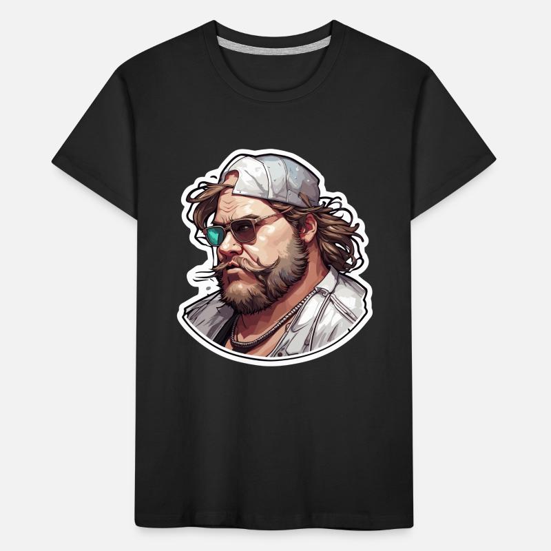 Typ / Kerl / Mann / Männlich / Bart / Porträt Kinder Premium Bio T-Shirt