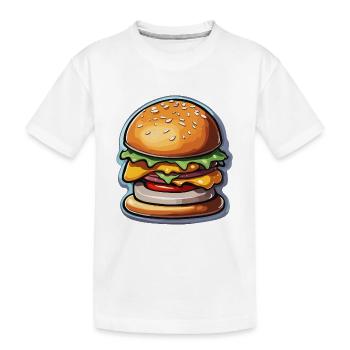 Burgers / Restauration rapide / Nourriture / Petits pains / Boeuf - T-shirt bio Premium Enfant - blanc - Devant