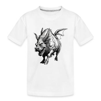 Taureau / Taureau / Animal / Cornes / Tauromachie - T-shirt bio Premium Enfant - blanc - Devant