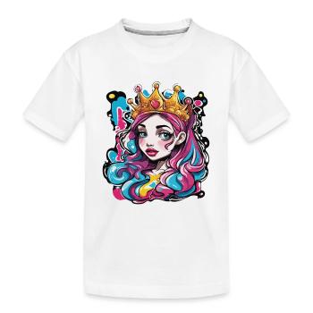 Prinzessin / Frau / Mädchen / Dame / Comic - Kinder Premium Bio T-Shirt - Weiß - Vorne