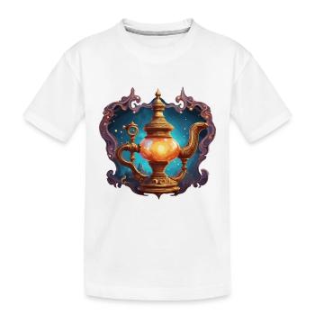 Wunderlampe / Wünsche /Orient / Wunder / Genie - Kinder Premium Bio T-Shirt - Weiß - Vorne