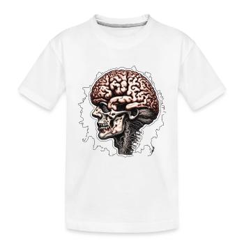 Cerveau / Connaissance / Intelligence / Intelligent / Penser - T-shirt bio Premium Enfant - blanc - Devant