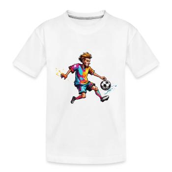 Footballeur / Football / Terrain / Équipe - T-shirt bio Premium Enfant - blanc - Devant