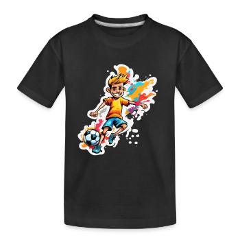 Footballer / Soccer / Pitch / Team - Kids' Premium Organic T-Shirt - black - Front