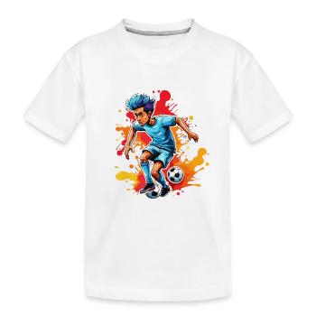 Footballeur / Football / Terrain / Équipe - T-shirt bio Premium Enfant - blanc - Devant