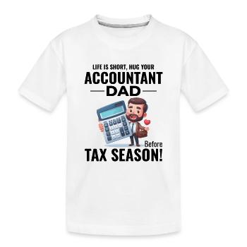 Comptable Papa Comptabilité Finance Financier Drôle - T-shirt bio Premium Enfant - blanc - Devant