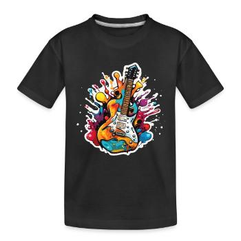 Rock n roll / Guitare / Musique / Instrument - T-shirt bio Premium Enfant - noir - Devant