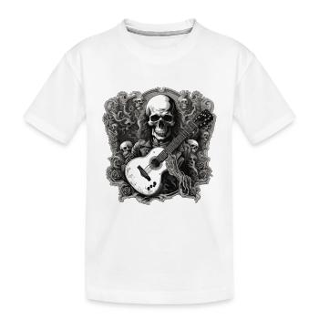Rock n roll / Guitar / Music / Instrument - Kids' Premium Organic T-Shirt - white - Front