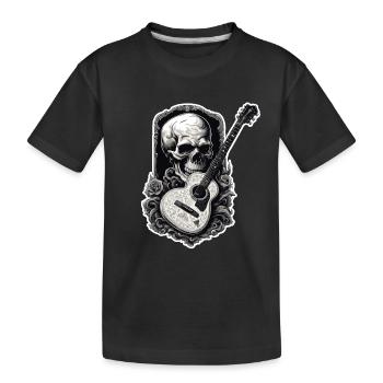 Rock n roll / Guitare / Musique / Instrument - T-shirt bio Premium Enfant - noir - Devant